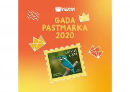 Noskaidrota 2020.gada iecienītākā pastmarka – uz tās attēlots Latvijas pagājušā gada putns zivju dzenītis 